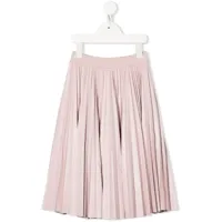 lapin house jupe mi-longue à design plissé - rose