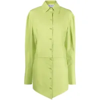 the attico robe-chemise en coton - vert