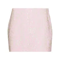 blumarine minijupe à sequins brodés - rose
