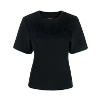 isabel marant t-shirt zazie à détail de corset - noir