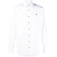 vivienne westwood t-shirt en coton biologique à logo orb - blanc
