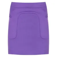 andrea bogosian minijupe en laine à design à empiècements - violet
