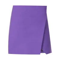 andrea bogosian minijupe portefeuille en laine - violet