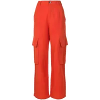 uma | raquel davidowicz pantalon cargo à taille haute - orange