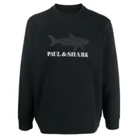 paul & shark sweat à logo imprimé - noir