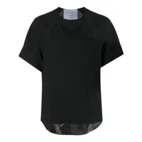 by walid t-shirt à design patchwork - noir