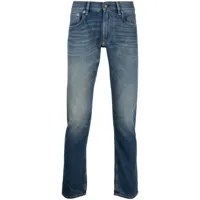 ralph lauren purple label jean slim à coupe 5 poches - bleu