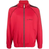 john richmond veste zippée à logo brodé - rouge