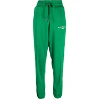 john richmond pantalon de jogging fuselé à logo imprimé - vert