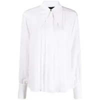 john richmond chemise oversize à col pointu - blanc