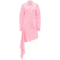 jw anderson robe-chemise asymétrique à ourlet péplum - rose