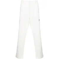 moncler pantalon droit à taille haute - blanc