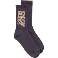 stadium goods® chaussettes à logo brodé - violet