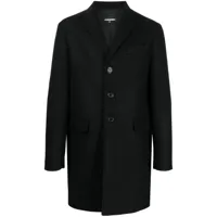 dsquared2 manteau ajusté à simple boutonnage - noir
