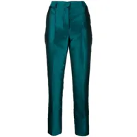 alberta ferretti pantalon de tailleur à taille haute - vert