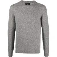 roberto collina pull en maille à col rond - gris