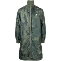 oamc manteau matelassé à motif camouflage - vert