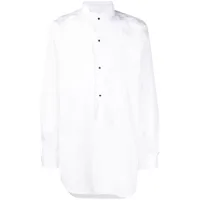 maison margiela chemise longue en popeline - blanc