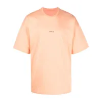 oamc t-shirt en coton à patch graphique - orange