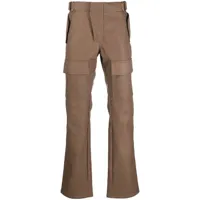 misbhv pantalon droit à poches cargo - marron