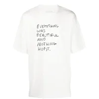 oamc t-shirt en coton à slogan imprimé - blanc