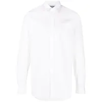 moschino chemise à logo brodé - blanc