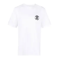 roberto cavalli t-shirt à motif monogrammé - blanc