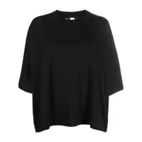 karl lagerfeld t-shirt en coton biologique à logo imprimé - noir
