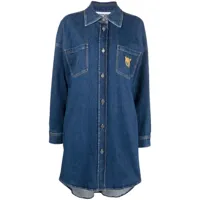 moschino robe-chemise en jean - bleu