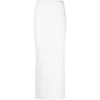 filippa k jupe mi-longue en maille tressée - blanc