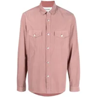 frame chemise en velours côtelé à poches poitrine - rose