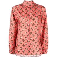 alberto biani chemise imprimée en soie - rose