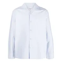 filippa k chemise oxford à boutonnière - bleu
