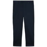 burberry pantalon droit à logo brodé - bleu