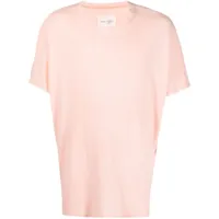 greg lauren t-shirt à encolure ronde - rose
