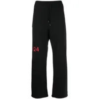 424 pantalon de jogging à logo imprimé - noir