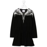 marcelo burlon county of milan kids robe icon wings en coton - noir