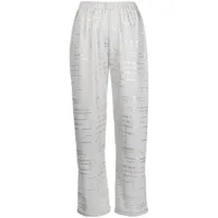 bambah pantalon métallisé à imprimé géométrique - gris