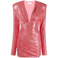 alexandre vauthier robe courte à design brodé de sequins - rose
