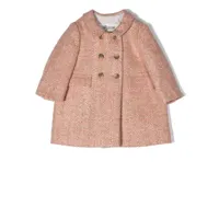 bonpoint manteau en laine à boutonnière croisée - rose