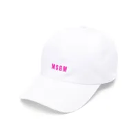 msgm casquette à logo imprimé - blanc