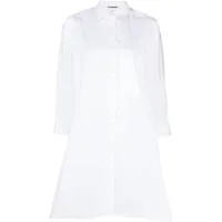 jil sander robe-chemise à coupe trapèze - blanc