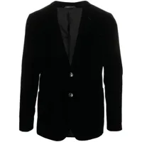 giorgio armani veste de costume à simple boutonnage - noir