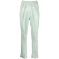 jil sander pantalon droit à design plissé - vert