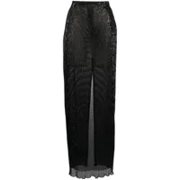 rosetta getty jupe longue à sequins - noir