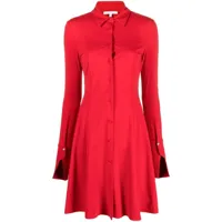 patrizia pepe robe-chemise à coupe évasée - rouge
