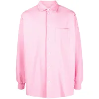 jacquemus chemise à logo brodé - rose