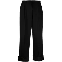 the row pantalon de tailleur à détails de plis - noir