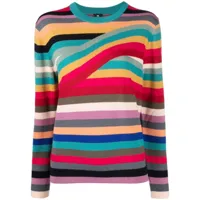 ps paul smith pull rayé à manches longues - multicolore