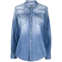 dsquared2 chemise en jean - bleu